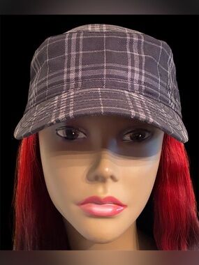 Tony Hawk Gray Plaid Cap with Gray Windowpane
